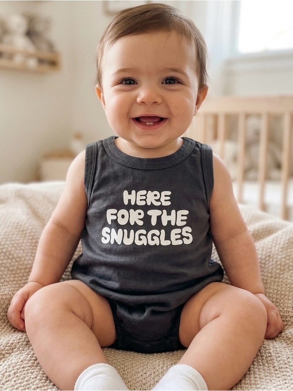 ❤️Cat & Jack “Here for the Snuggles” Bubble Romper